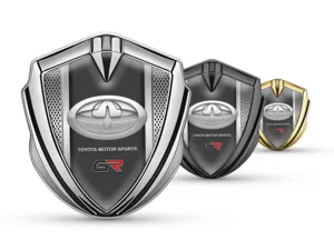 Toyota Metal Domed Emblem Racing Style Glossy Domed